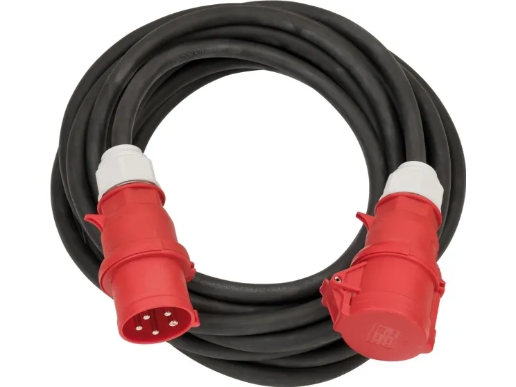 Brennenstuhl 1167320100, 10 m, Udendørs, IP44, Oliebestandig, UV-resistent, Sort, Rød, 400 V