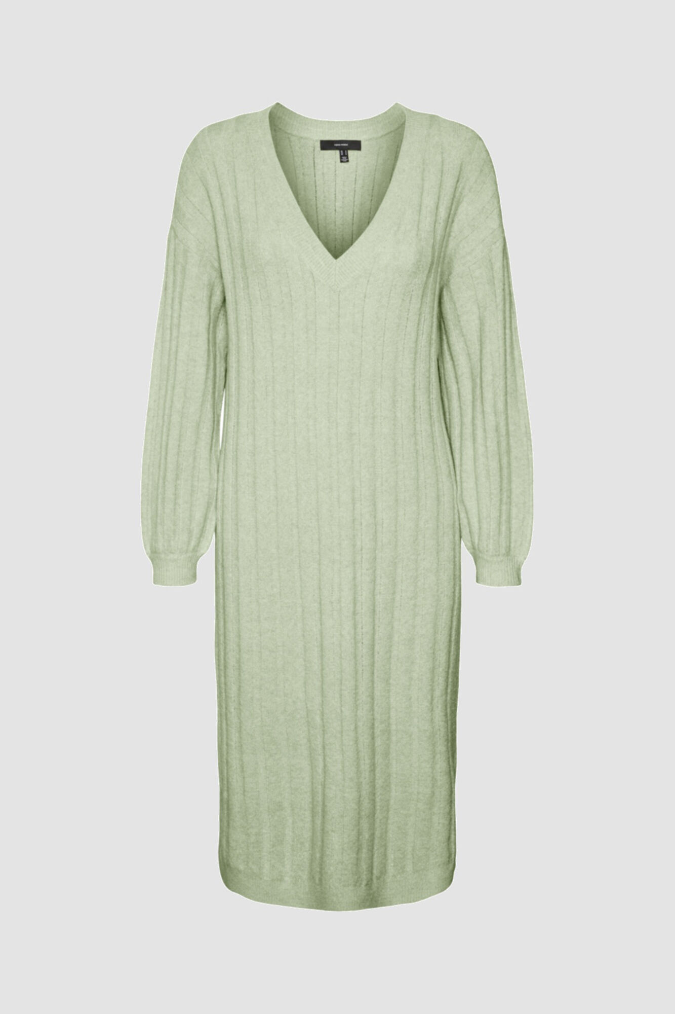 Vestido midi de malha plus size - Verde