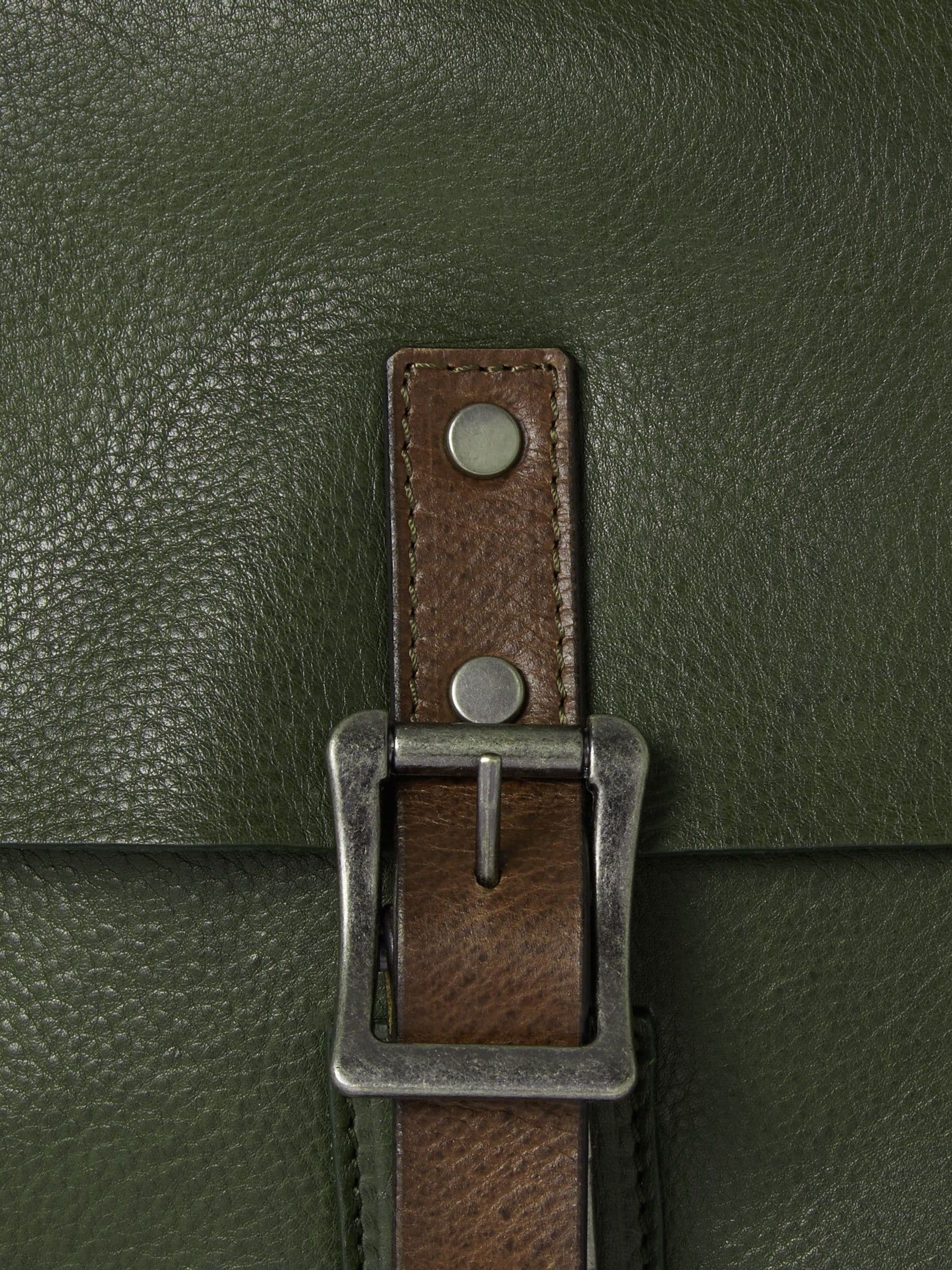 Osprey London Green The Lorenzo Large Leather Messenger Bag