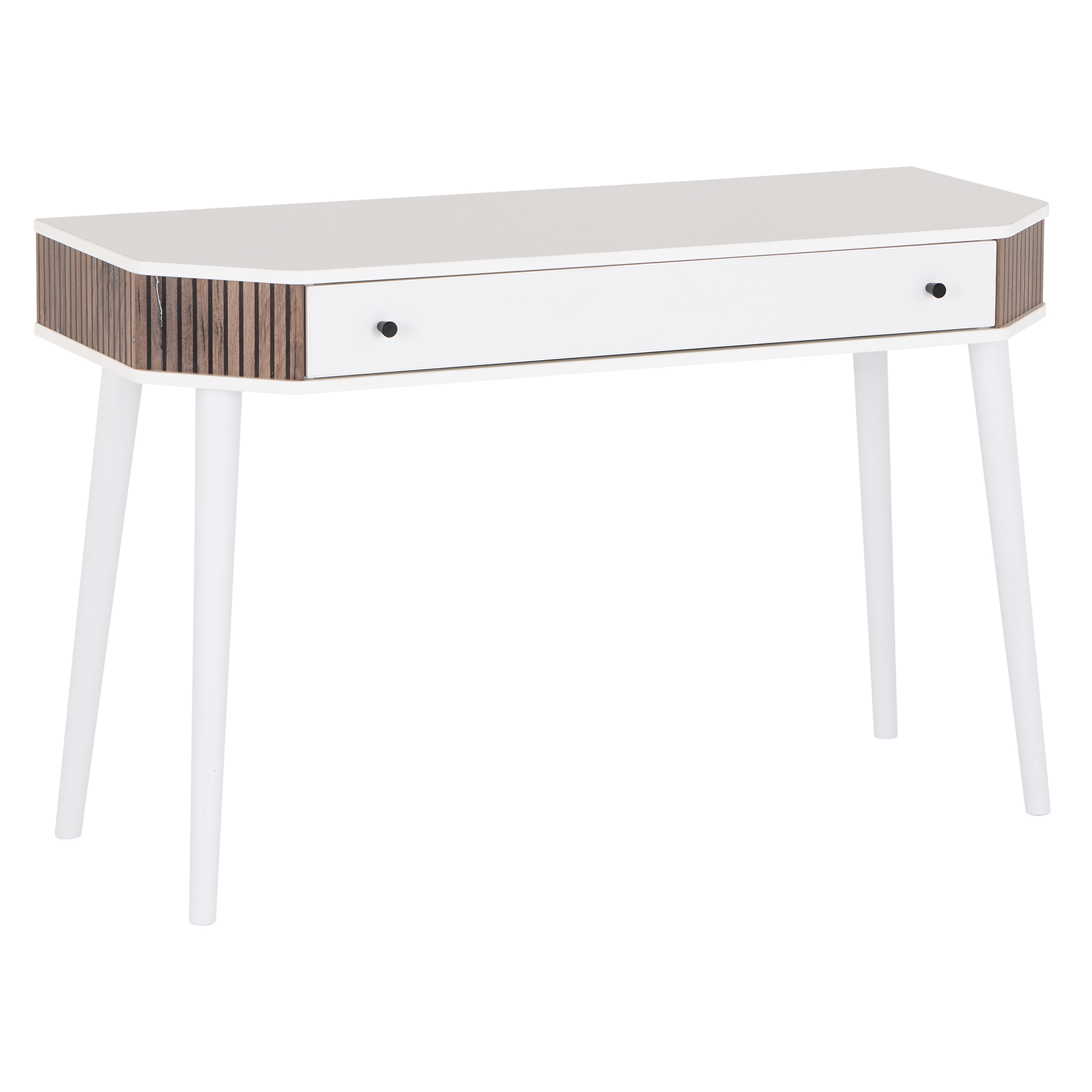 Schminktisch - weiß-Flagstaff Eiche - 120 cm