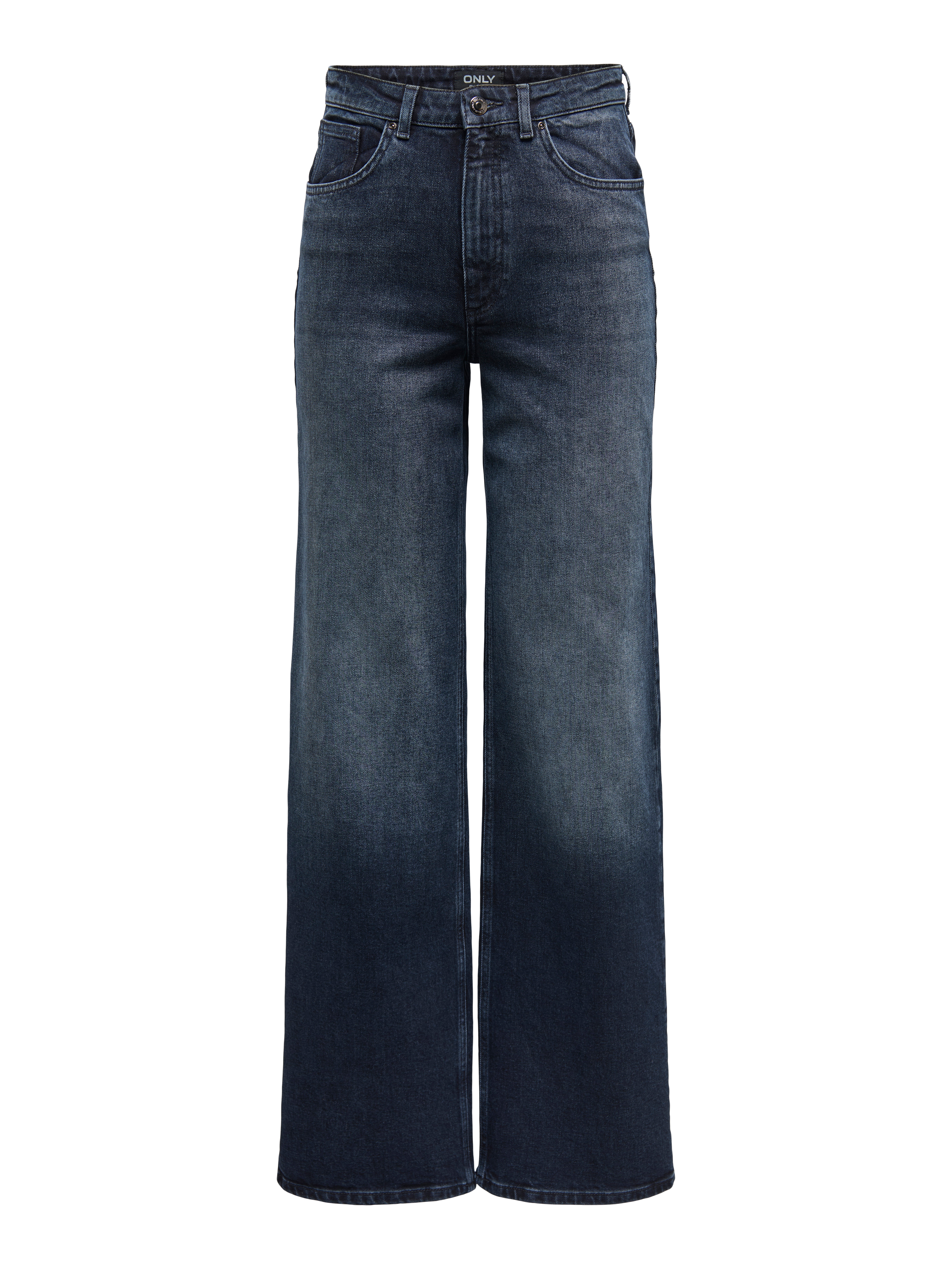 ONLJUICY Hohe Taille Weiter Beinschnitt Jeans Blue Black Denim