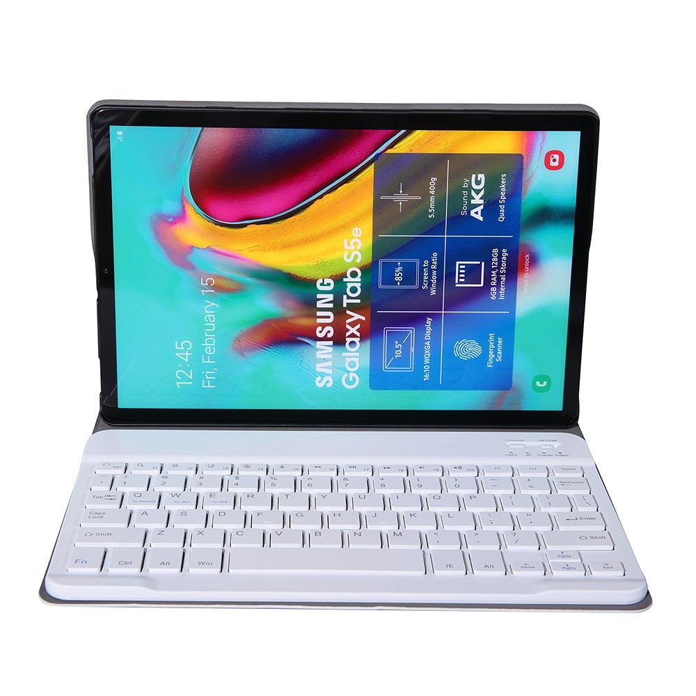Samsung Galaxy Tab S6 Lite (2024/2022/2020) Leder Tasche mit abnehmbarer Bluetooth Tastatur Keyboard (QWERTY) - Roségold