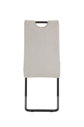 Stuhl NEREA Webstoff Cord beige/Schwinggestell schwarz