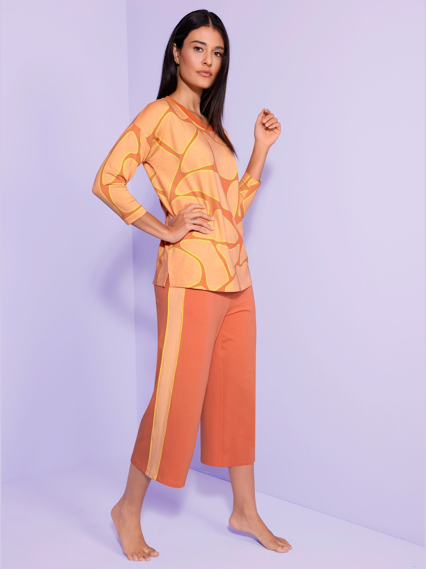 Legging 3/4 jersey fin