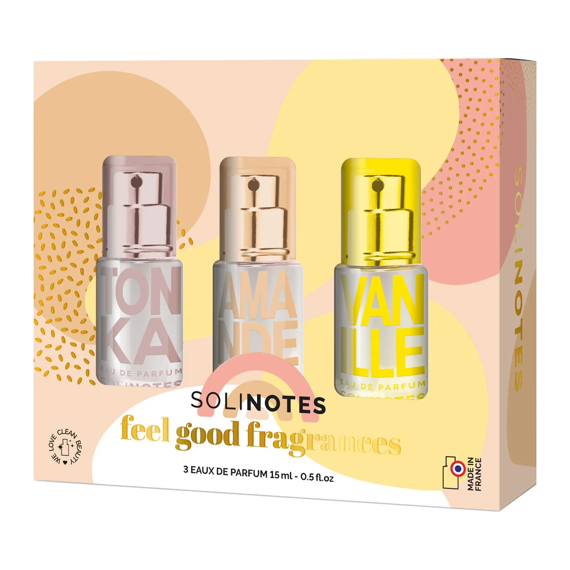 Solinotes - Coffret Trio Eau de Parfum 3x15ml Amande, Vanille, Tonka- Femme