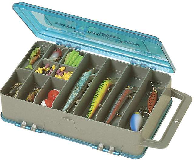 Plano 321508 Dbl Side Orgr Mtlgry/Blu Lid Dura