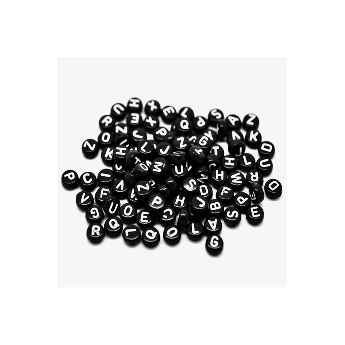 200 Perler med bokstaver, Svart