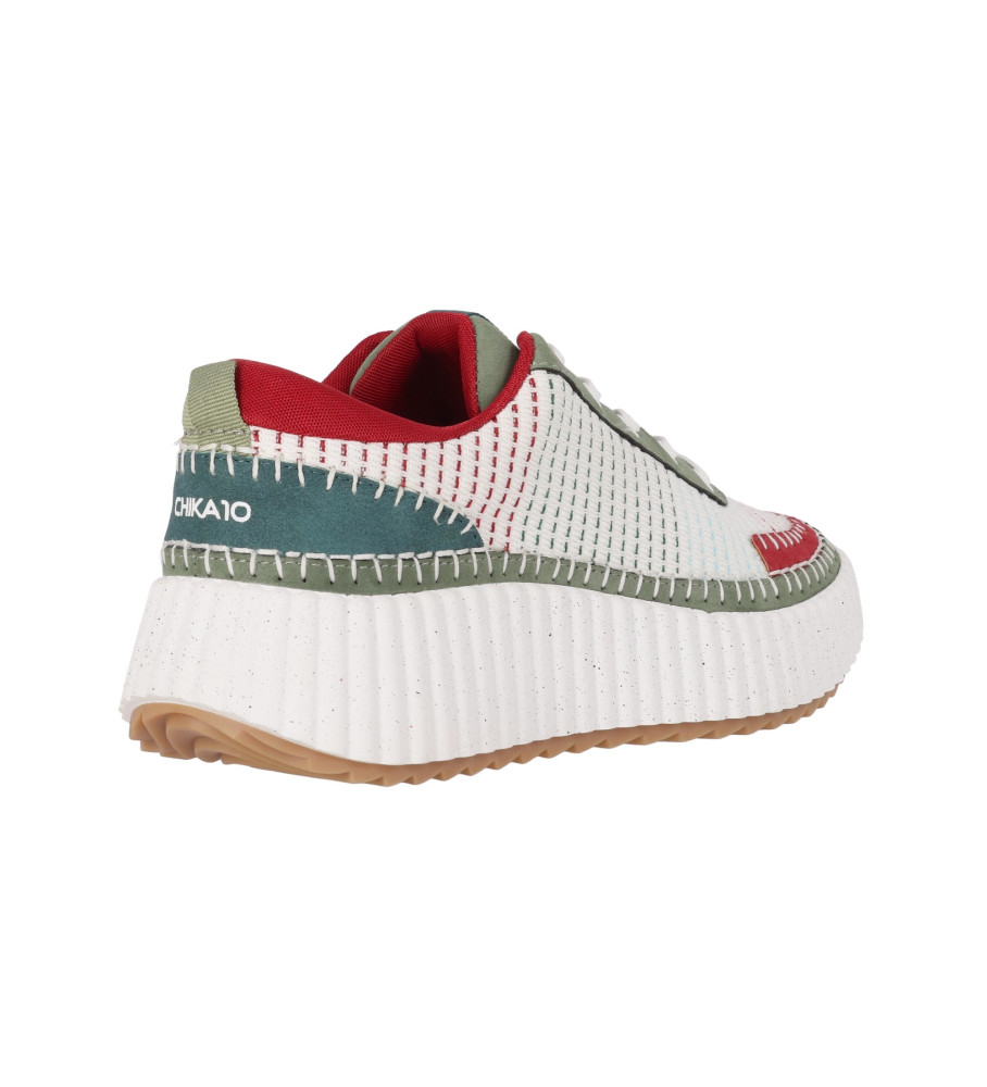 Tênis Chika10 Mow 01, branco e verde.
