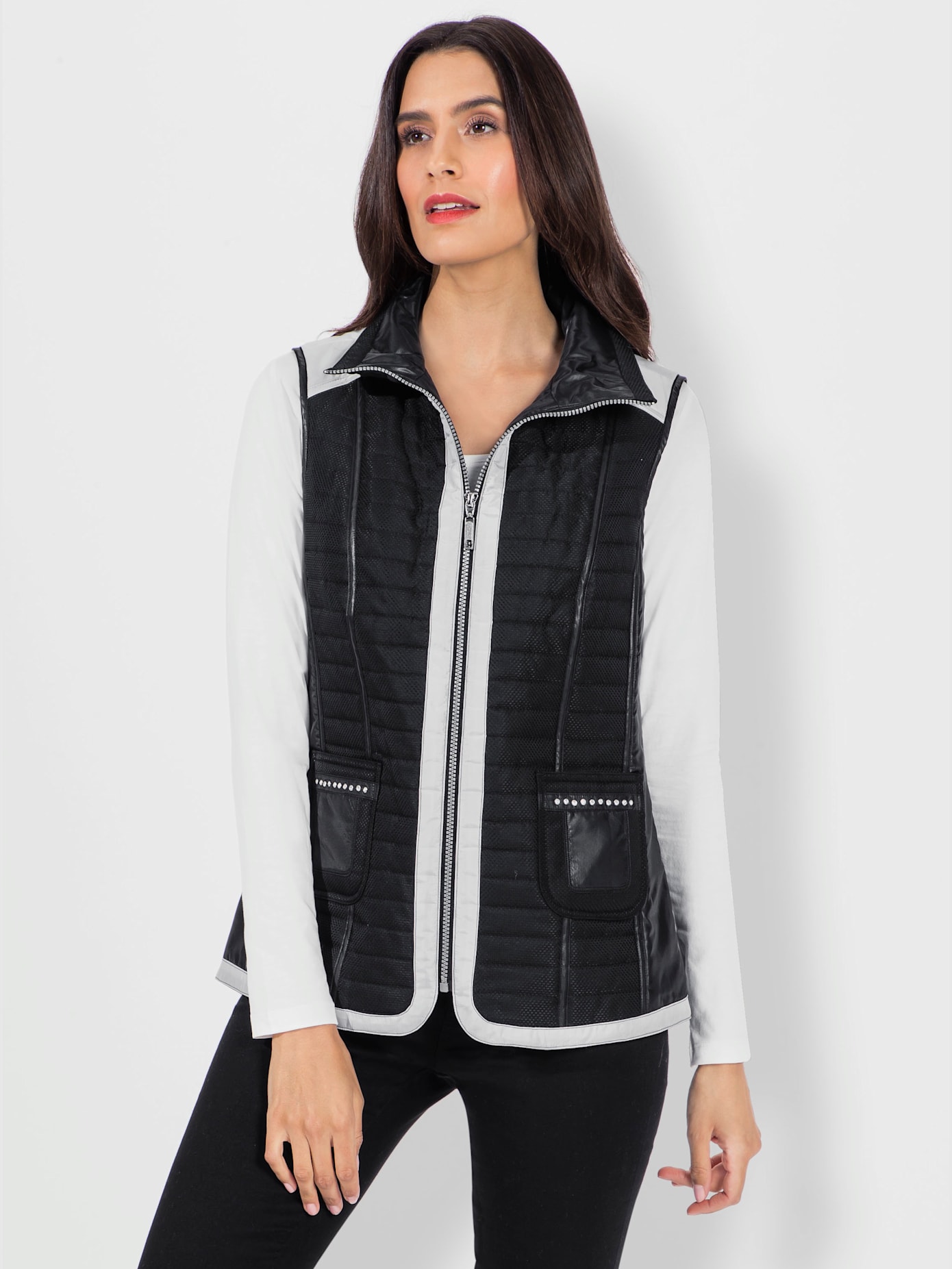 Gilet superbe mélange de matières
