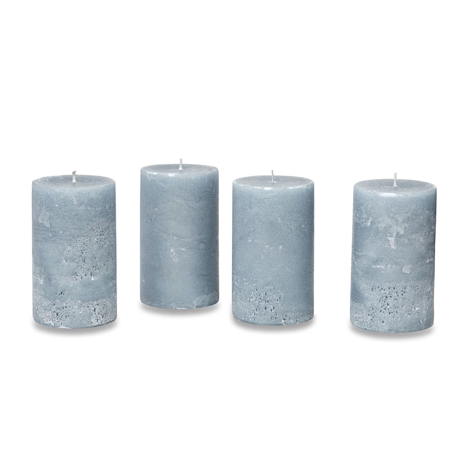 Kerze 4er Set Braga graublau
