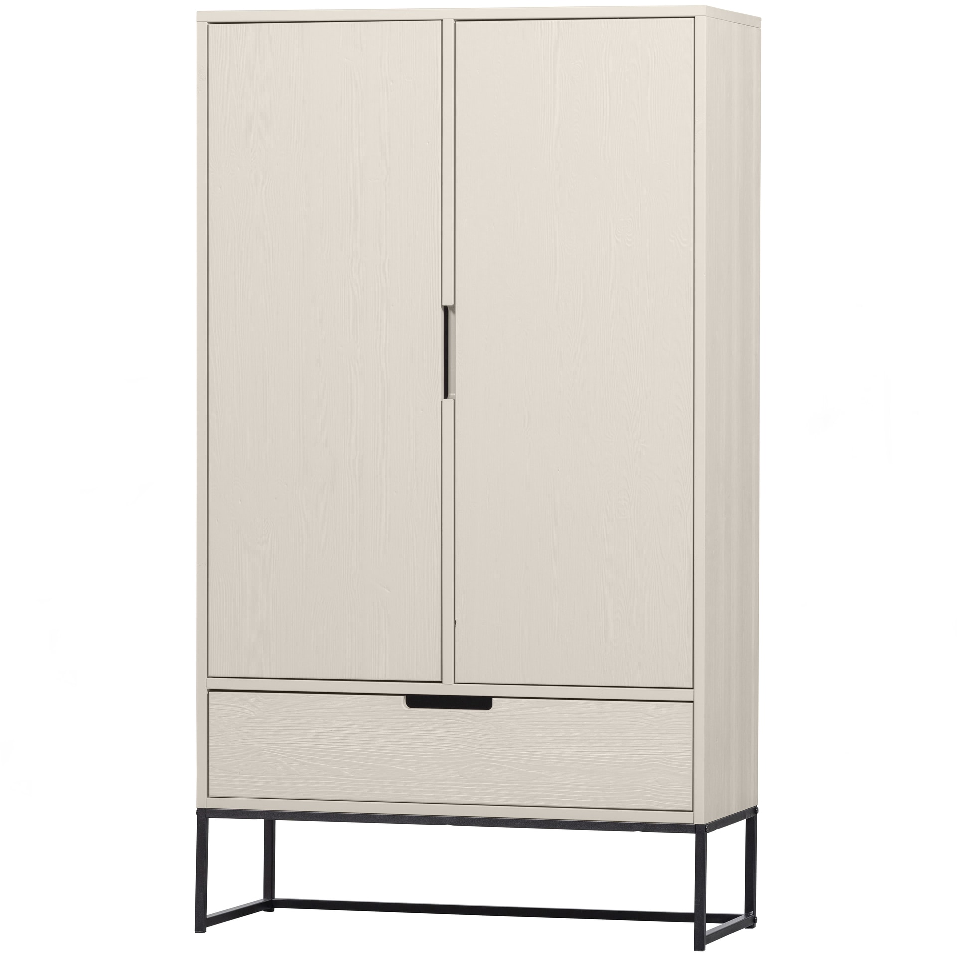 Schrank SILAS 85 x 149 cm Kiefer massiv im Farbton Staub