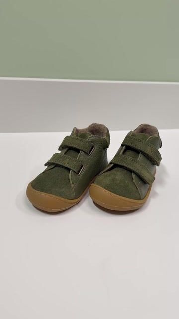 Viking Barfotsko i Skinn m/ Fôr i Filtet Ull – Gode Første Sko | Alv Rena Barefoot Warm 2V