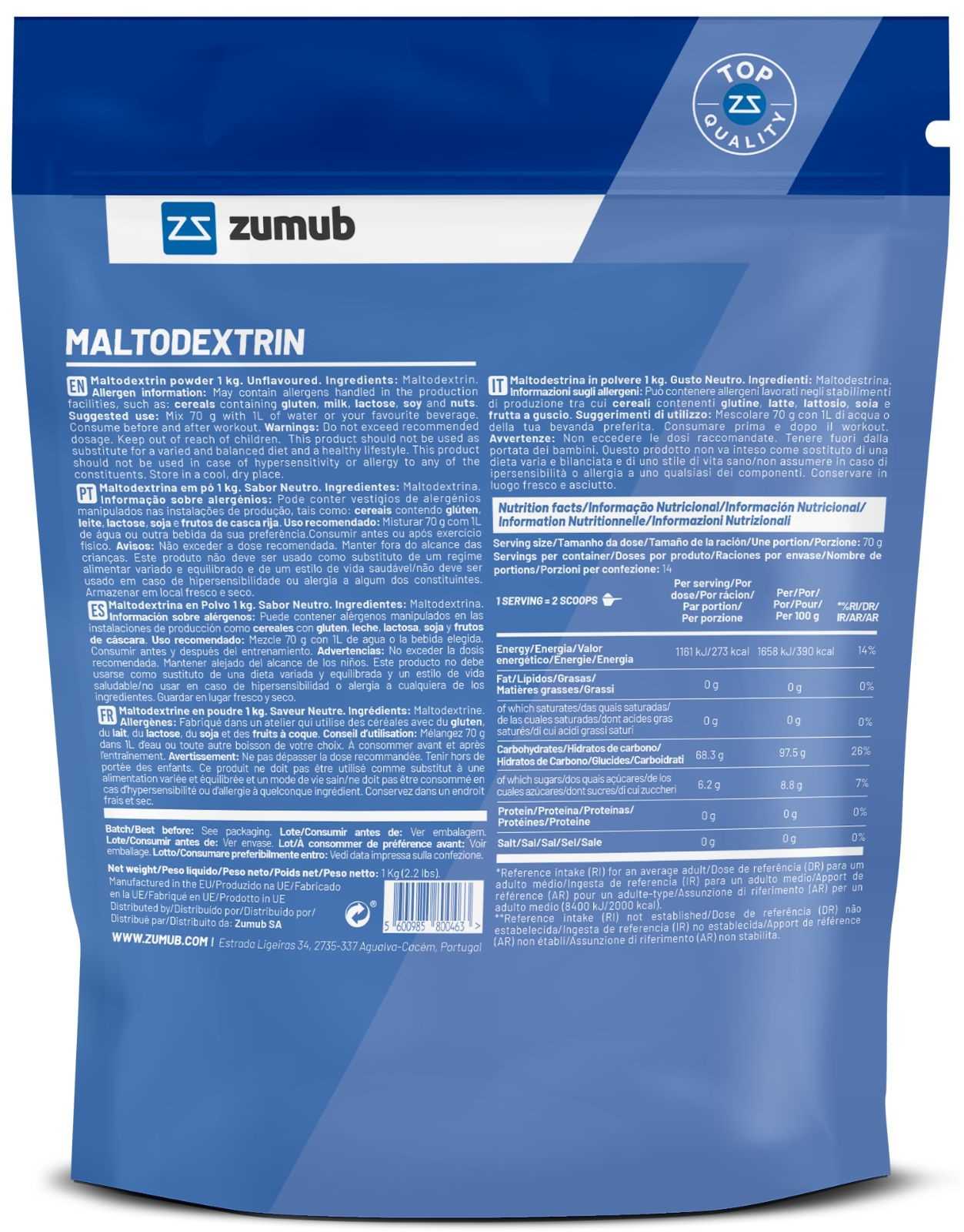 Maltodextrina Zumub 500g