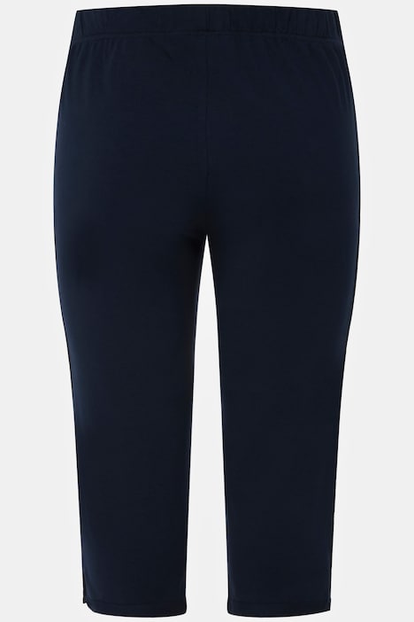 Capri-Leggings, seitliches Spitzenband, Biobaumwolle