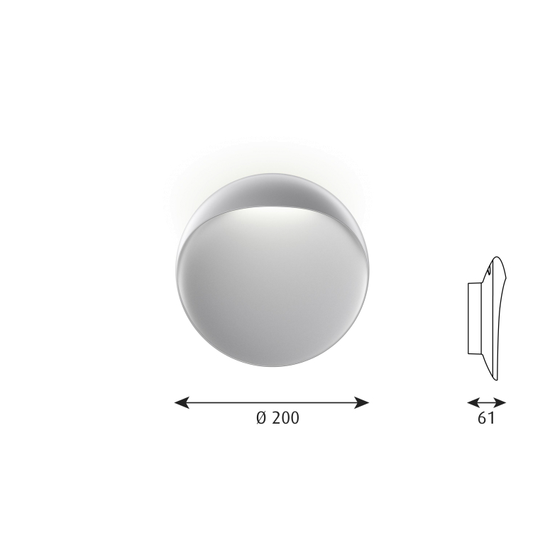 Louis Poulsen Flindt Ø20 wandlamp LED Aluminium