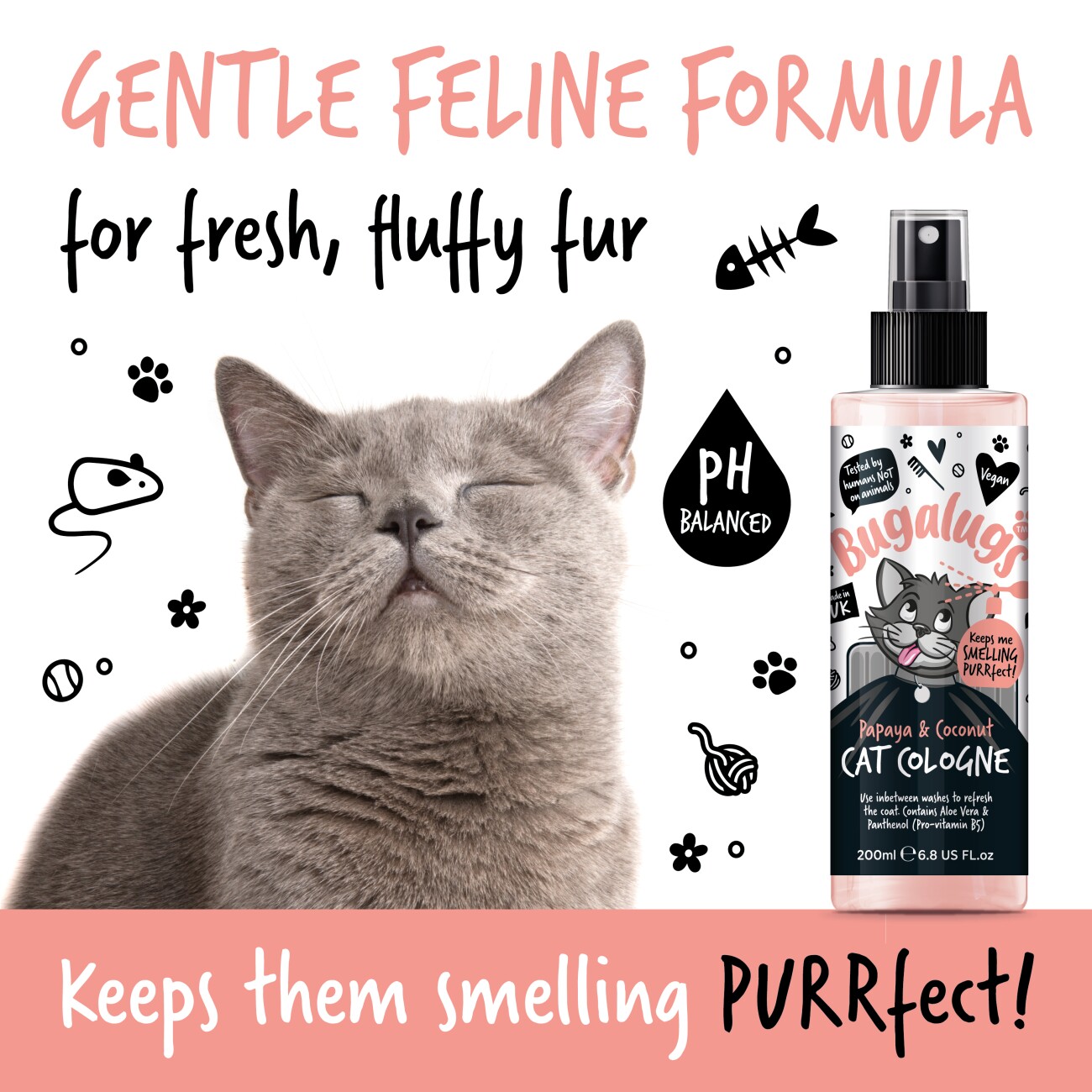 Bugalugs Katzenparfüm Papaya Kokos 200 ml