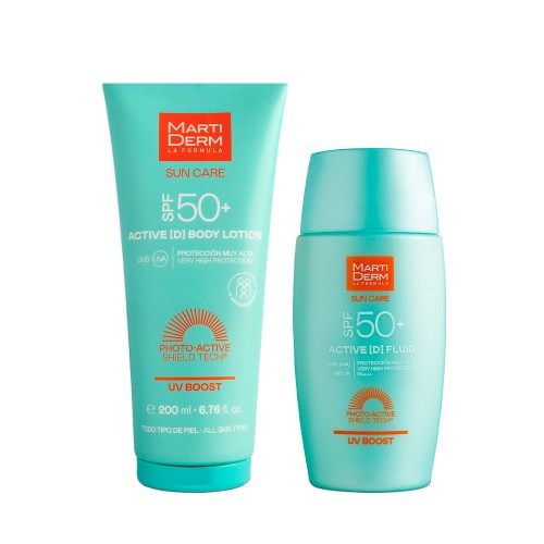 Martiderm Sun Care Active (D) Loção Corporal SPF50  200ml   Fluido SPF50  200ml Preço Especial
