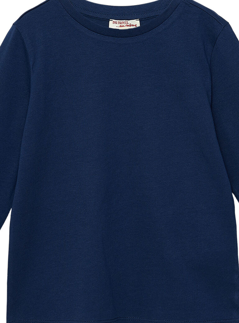 Tee shirt manches longues garçon marine