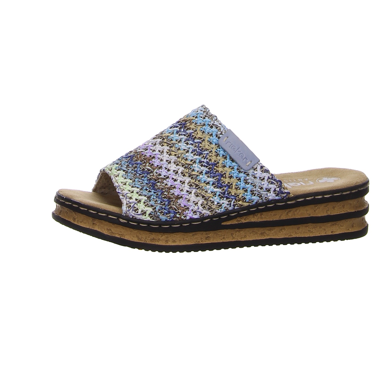 Rieker Pantolette bunt blau