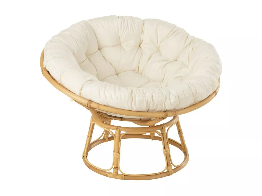 Fauteuil en Rotin & Coussin 