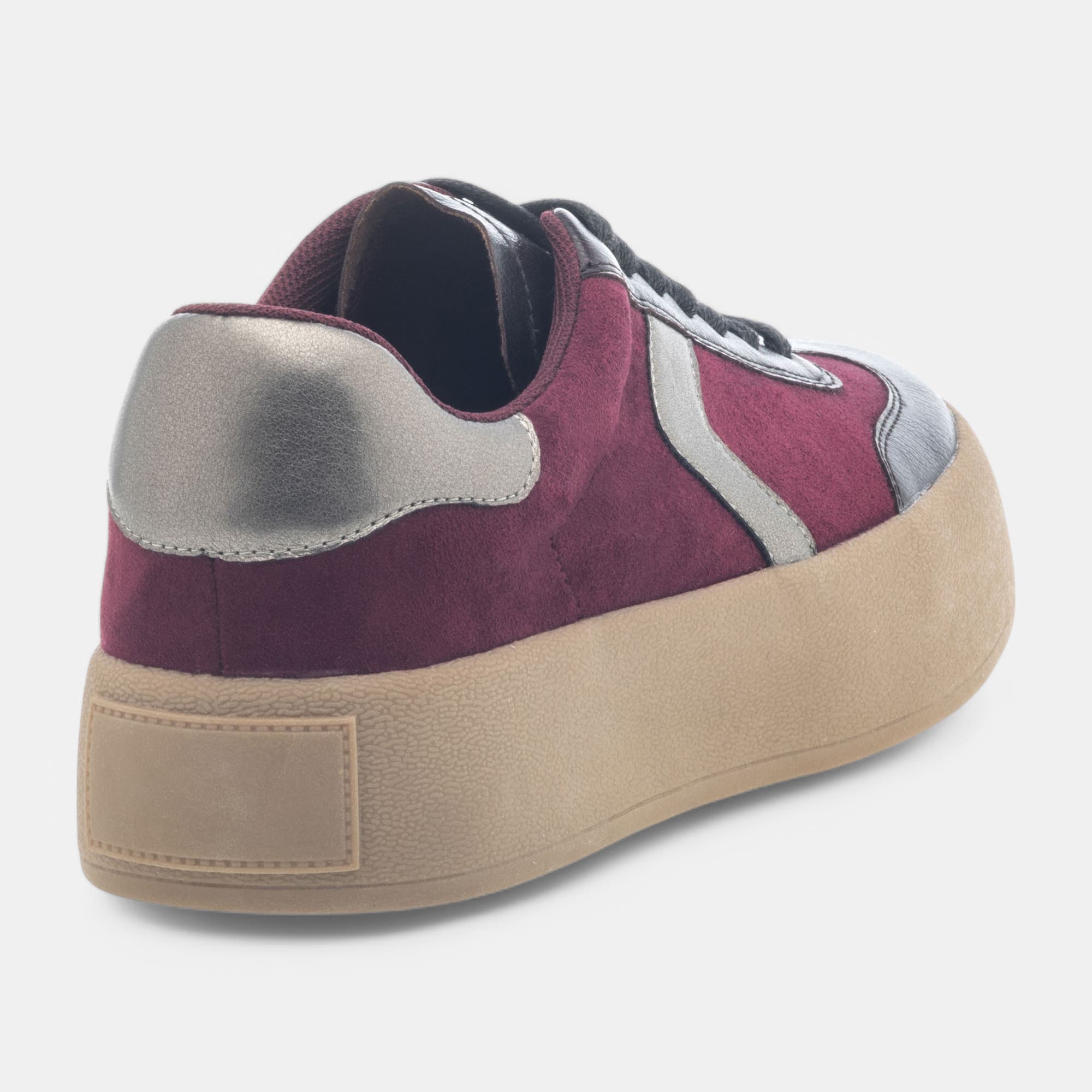 Baskets basses Femme bordeaux
