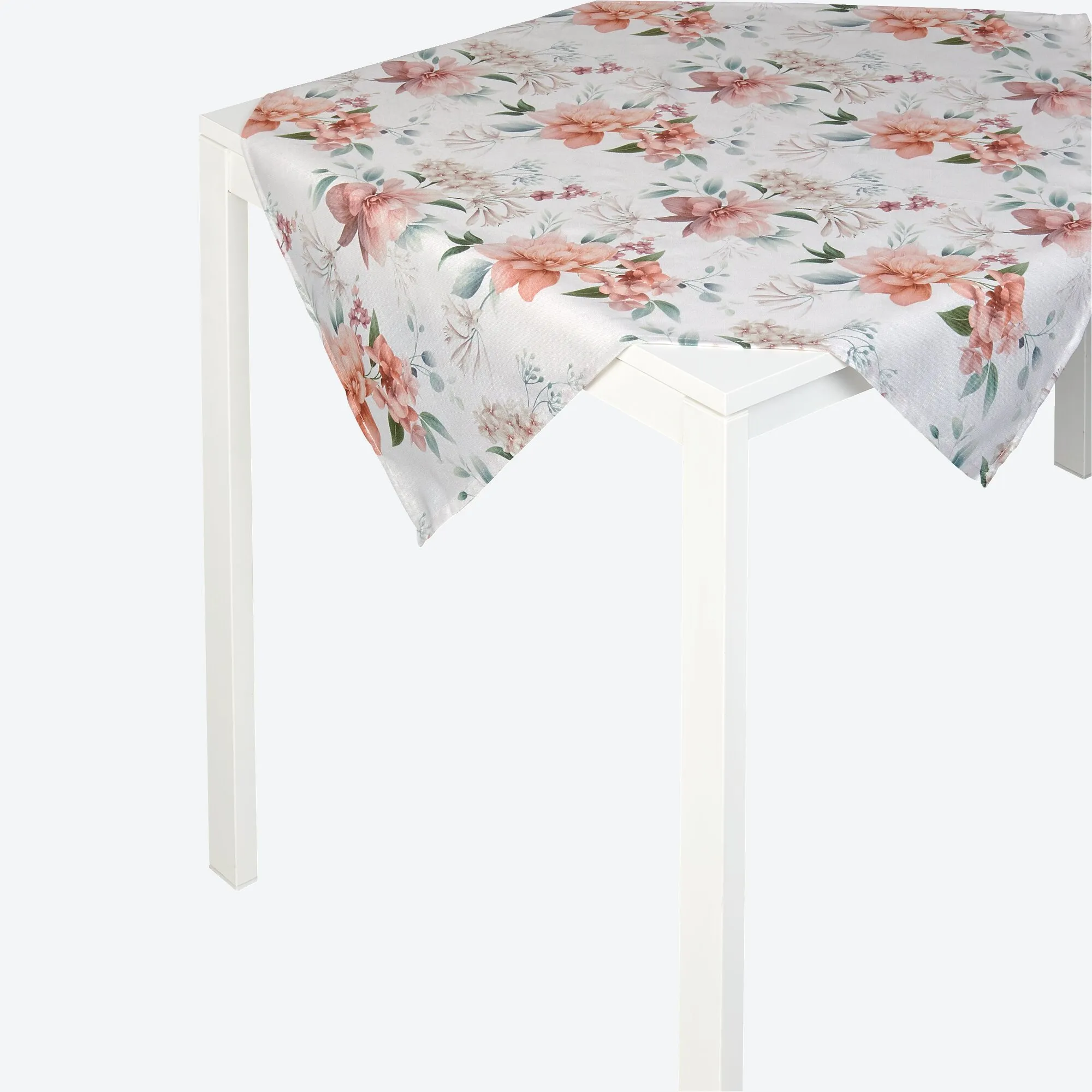 Mitteldecke mit Blumenmuster, ca. 80x80cm