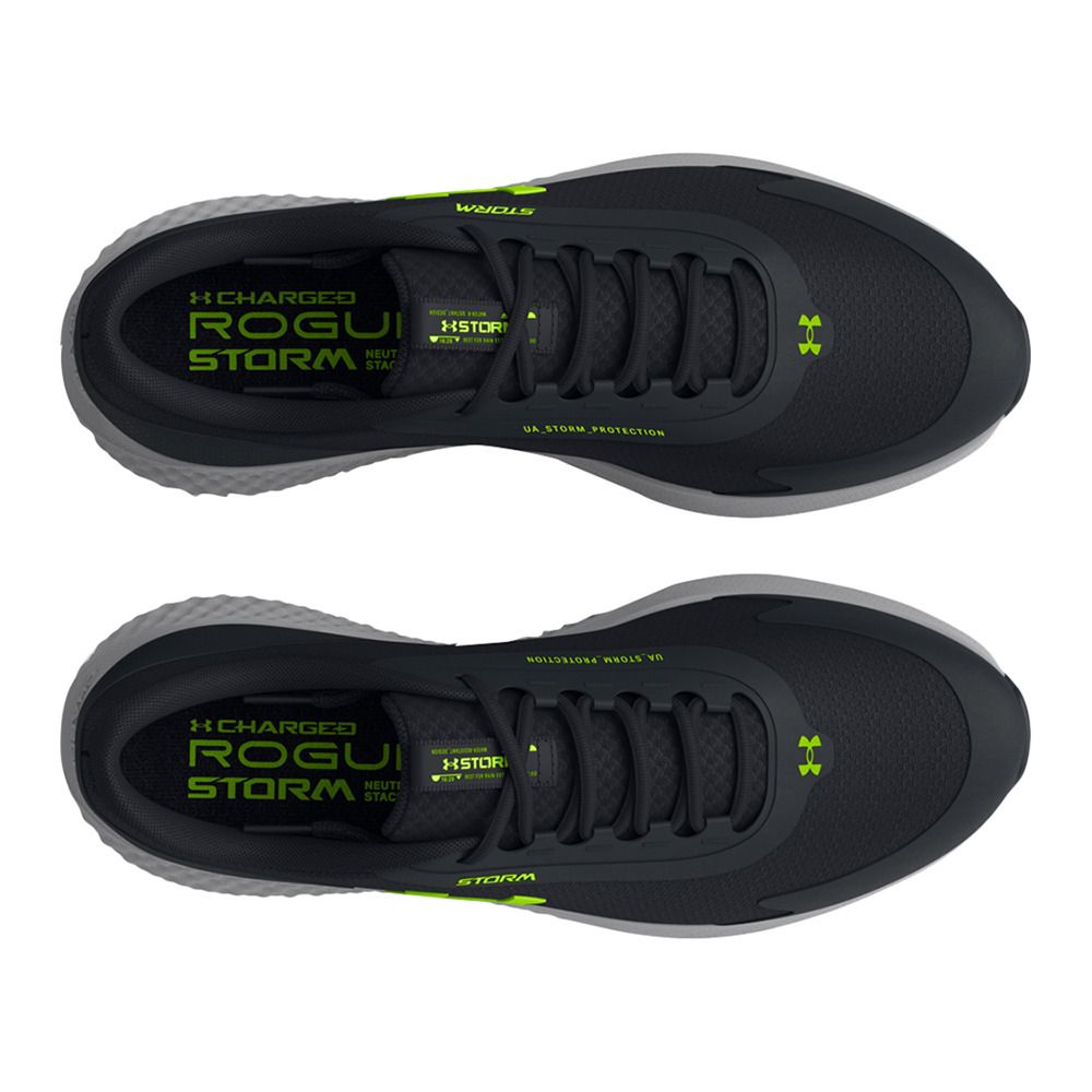 Under Armour UA CHARGED ROGUE 3 STORM - Chaussures running Homme black/jet gray/lime surge