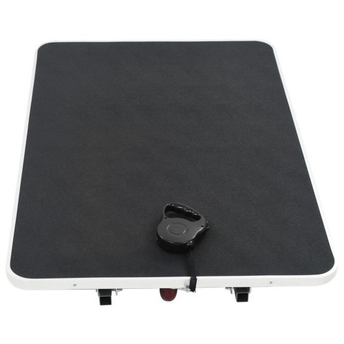 Mesa de tosa para cães com alça, preta