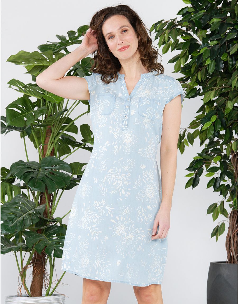 Robe lyocell bleu clair