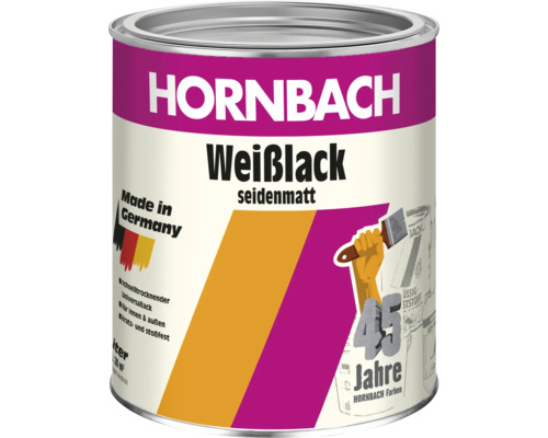 45 jaar HORNBACH Acrylverf Acryllak satijnwit 2 l