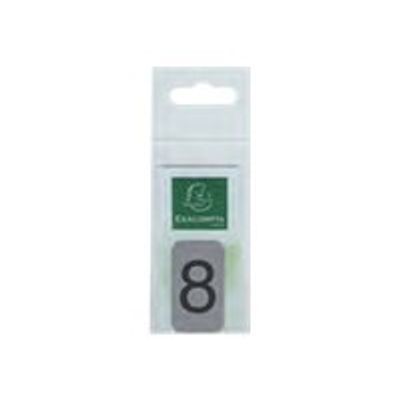 Exacompta - Plaque adhésive chiffre 1 - 25 x 44 mm - aluminium brossé