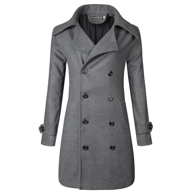 YIKES - Trenchcoat met reverskraag en dubbele rij knopen