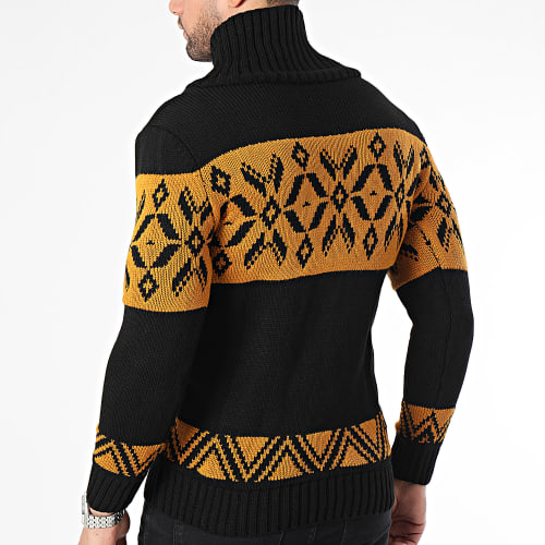 Pull Col Amplified Noir Camel