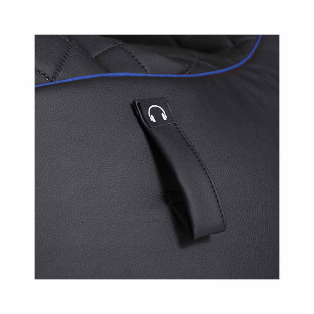 Gamewarez Gaming Sitzsack Classic - Kunstleder Granite Hurricane (Grau/Weiß)