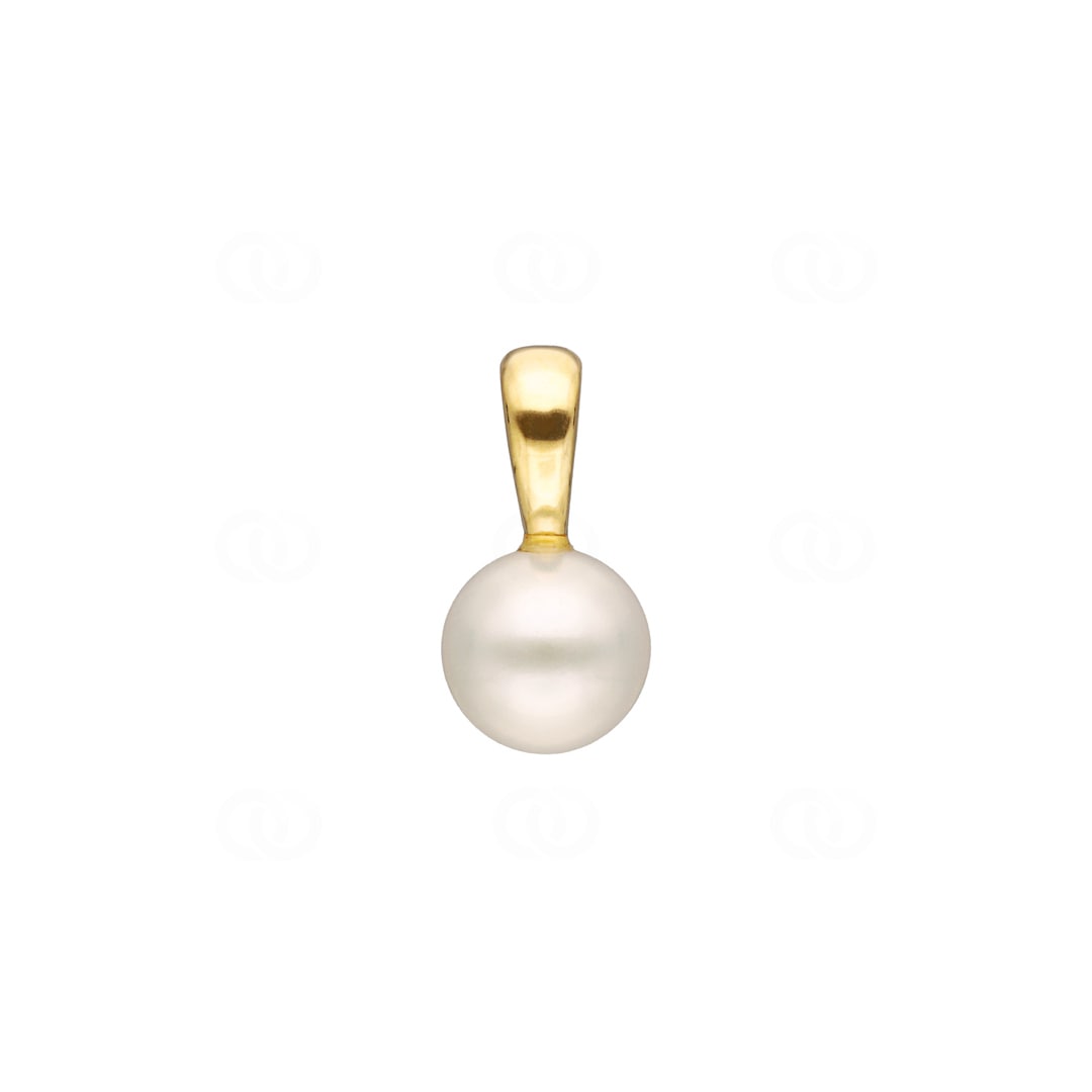 Anhänger 750/18 K Gelbgold mit Süsswasserzuchtperle Ø 9mm