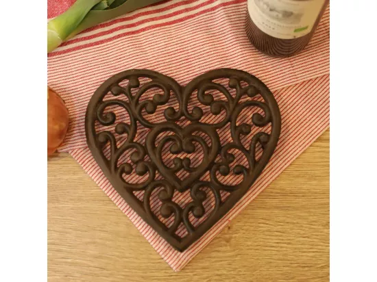 Dessous de plat en fonte marron 18 x 17 cm