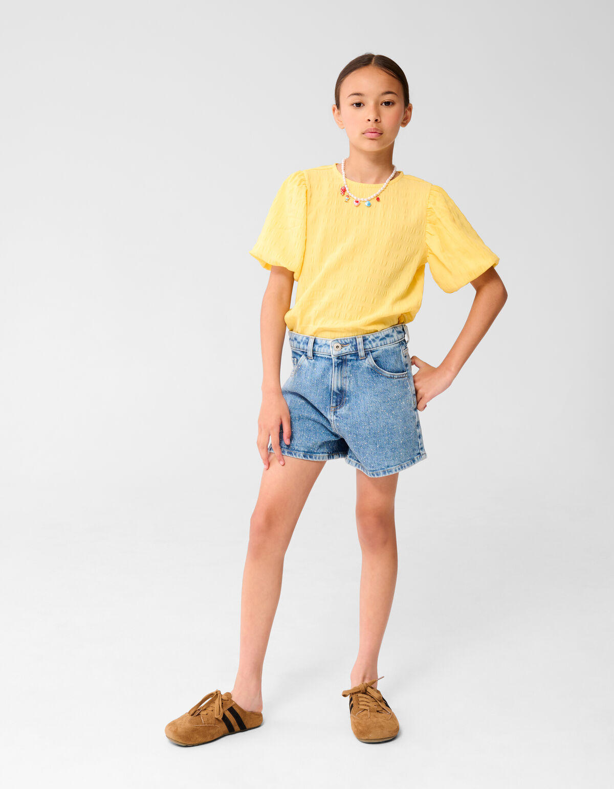 Strass Short Bleached