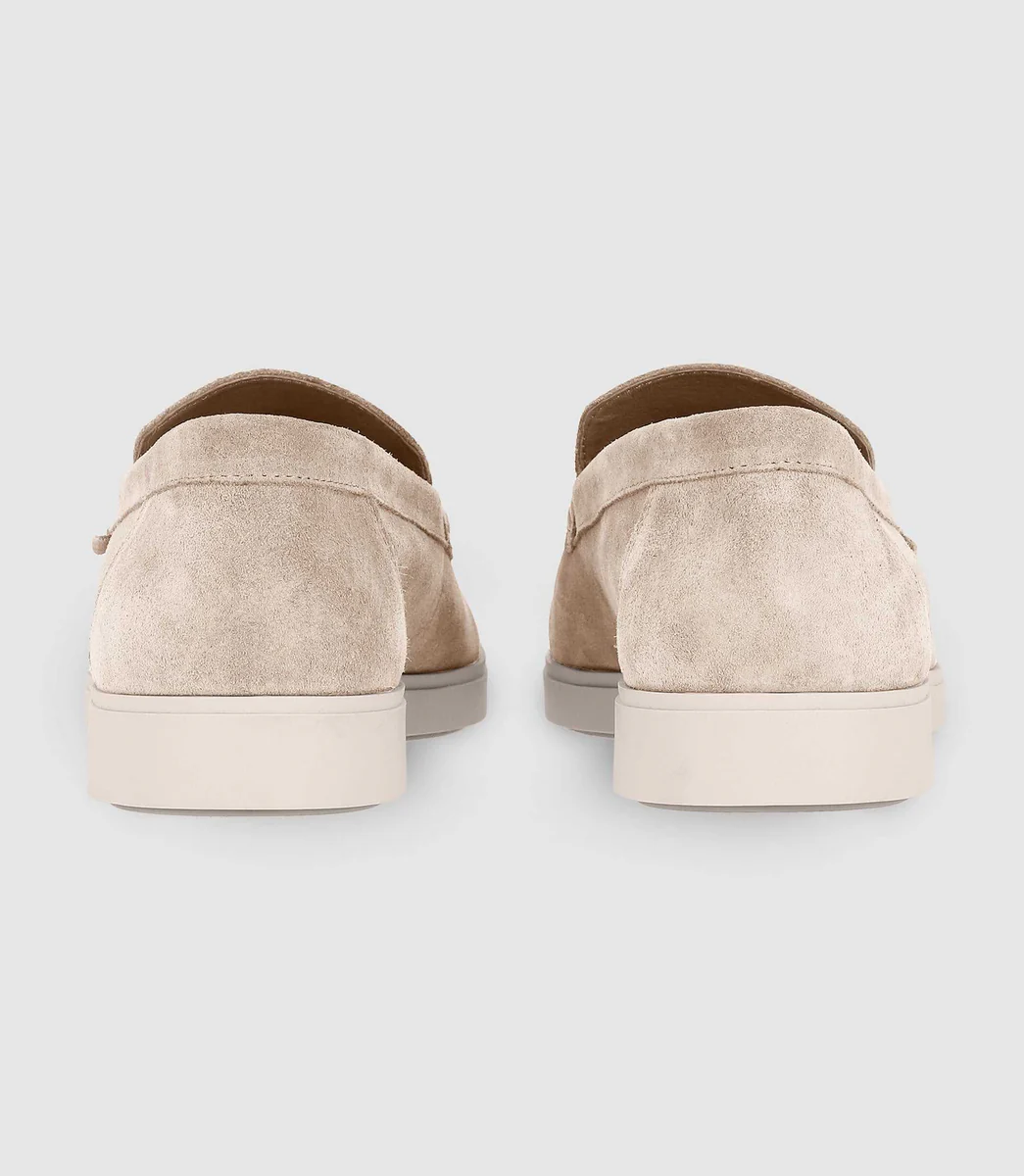 Mocassins en daim écru