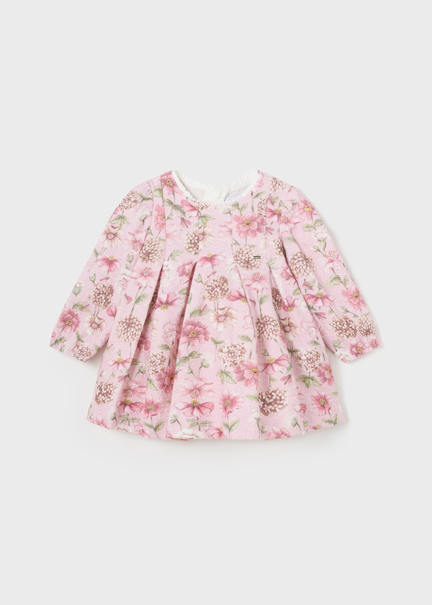 Vestido infantil com estampa jacquard