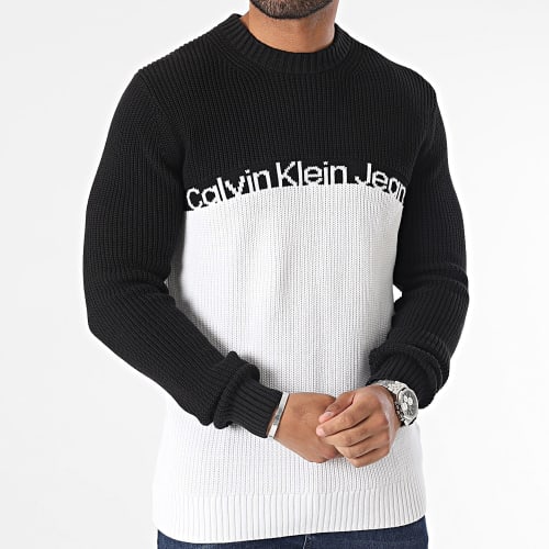 Pull 3981 Blanc Noir