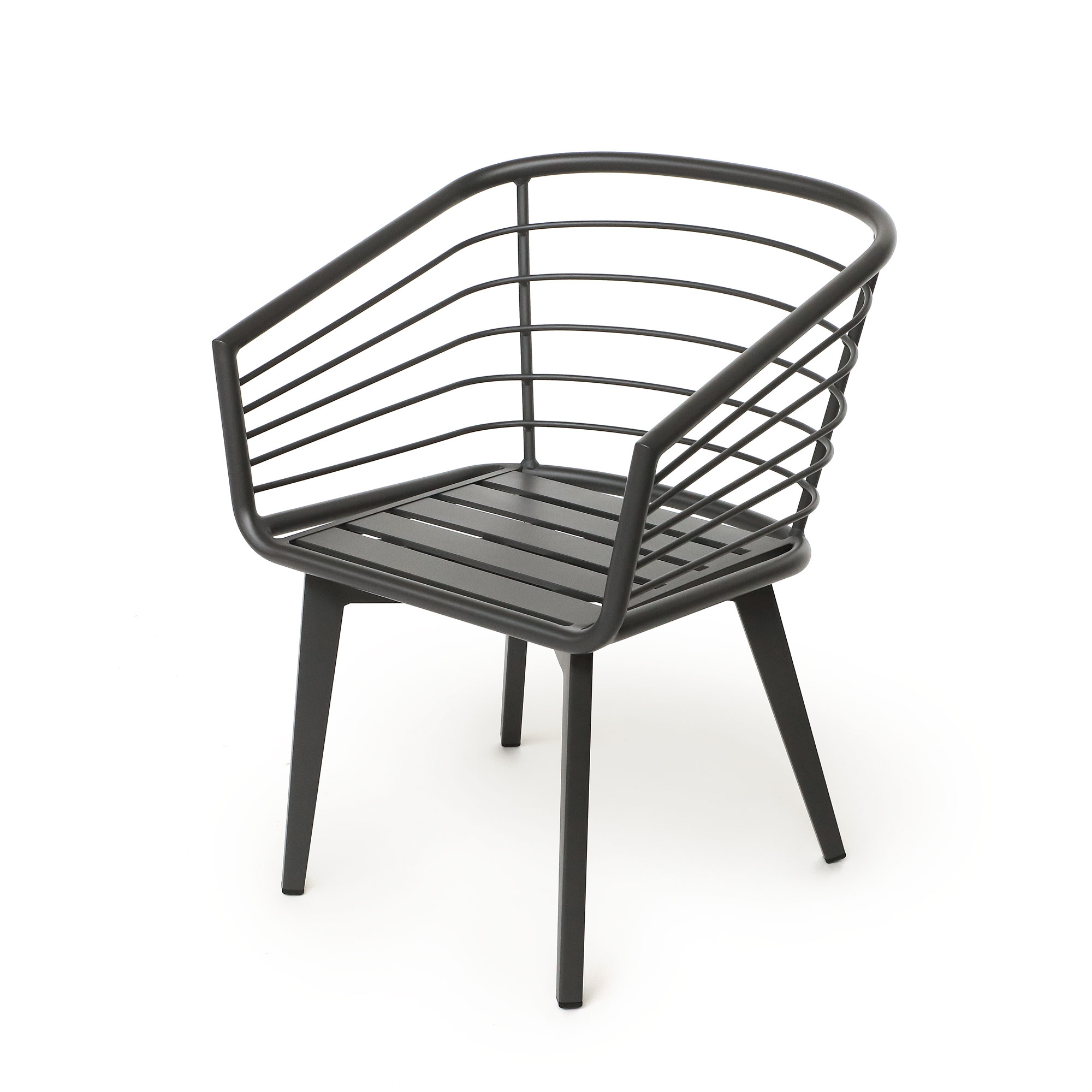 Armsessel 'Leevsen' aus Aluminium, anthrazit, B 56 cm, L 60 cm, H 76 cm günstig bestellen