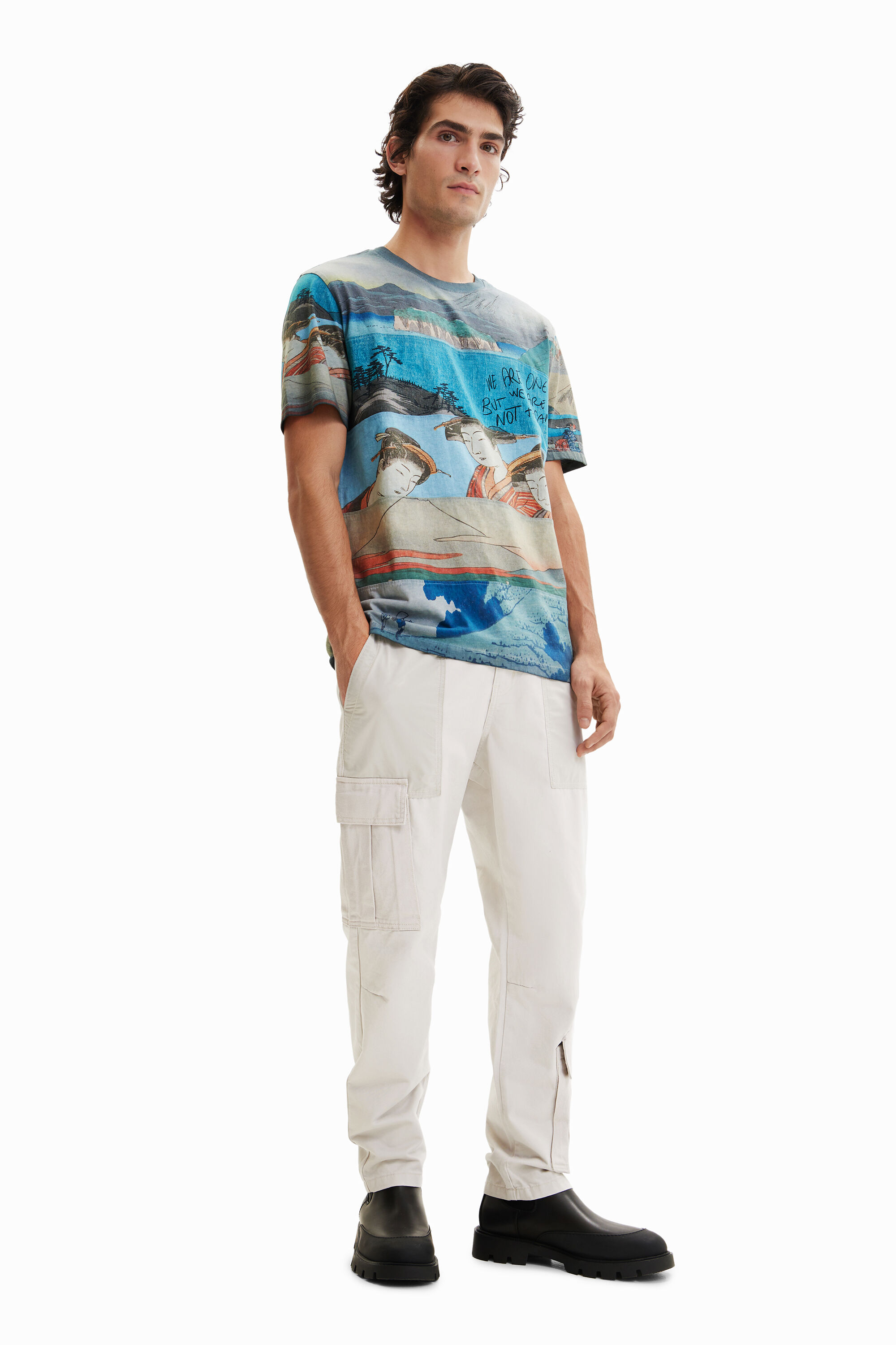 T-shirt manches courtes imprimé japonais