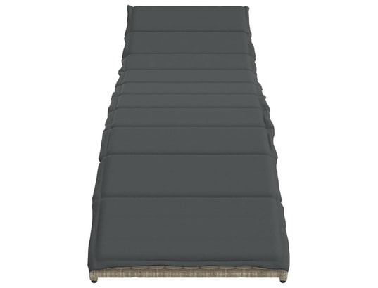 VIDAXL - Bain de soleil Chaises longues lot de 2 avec table gris clair résine tress...