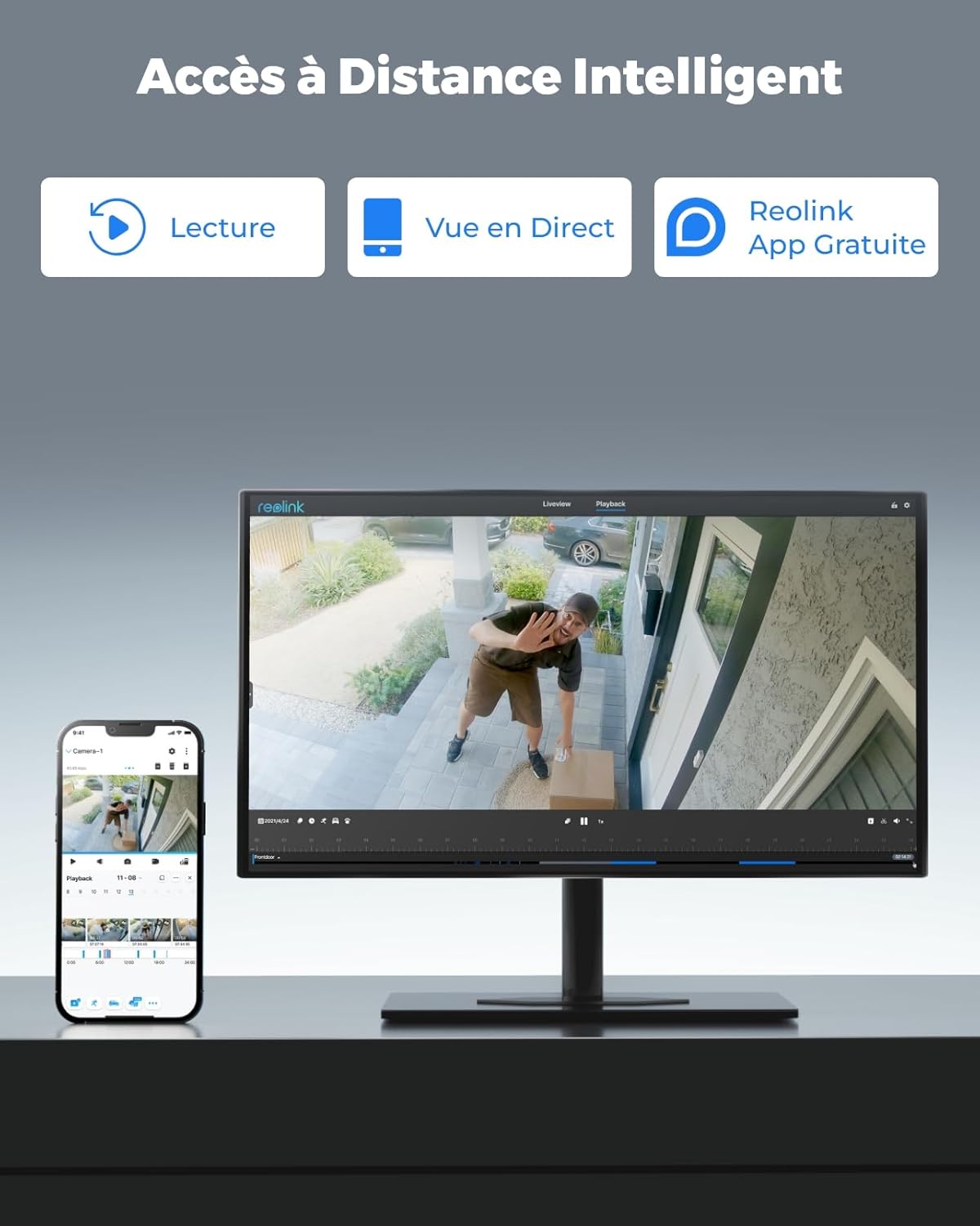 Reolink 4K PTZ Camera Surveillance WiFi Exterieure 2,4/5 GHz à Double Objectif Wi-FI 6 Zoom 6X