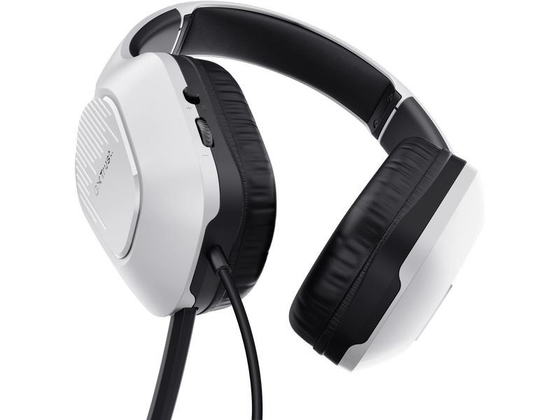 Trust Headset GXT 415W Zirox Schwarz/Weiss Gaming-Headset mit komfortablen ohrumschliessenden Polstern und einstellbarem Mikrofon