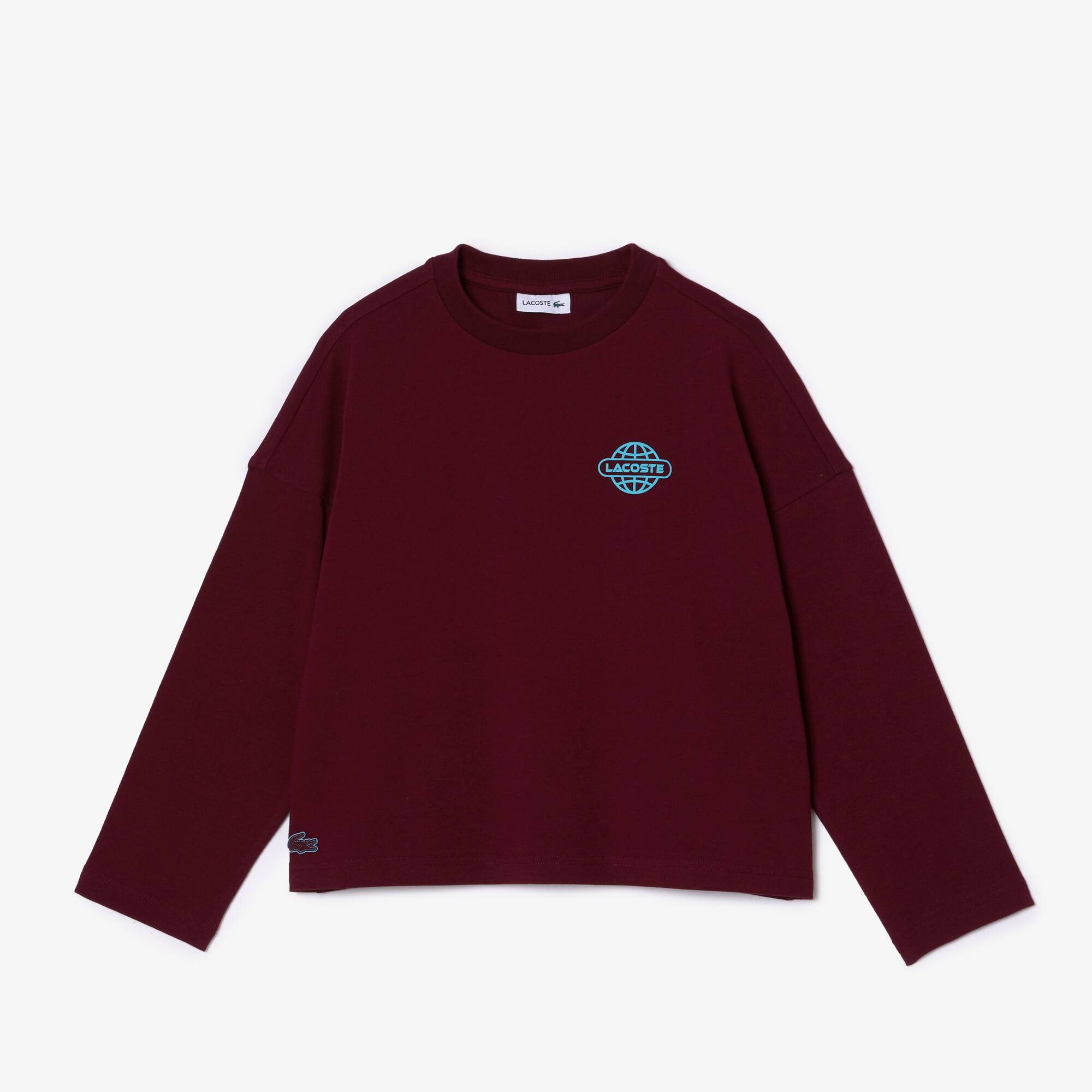 T-Shirt aus resistentem Baumwolljersey mit Aufdruck Oberteile - Rot - Lacoste - Mädchen