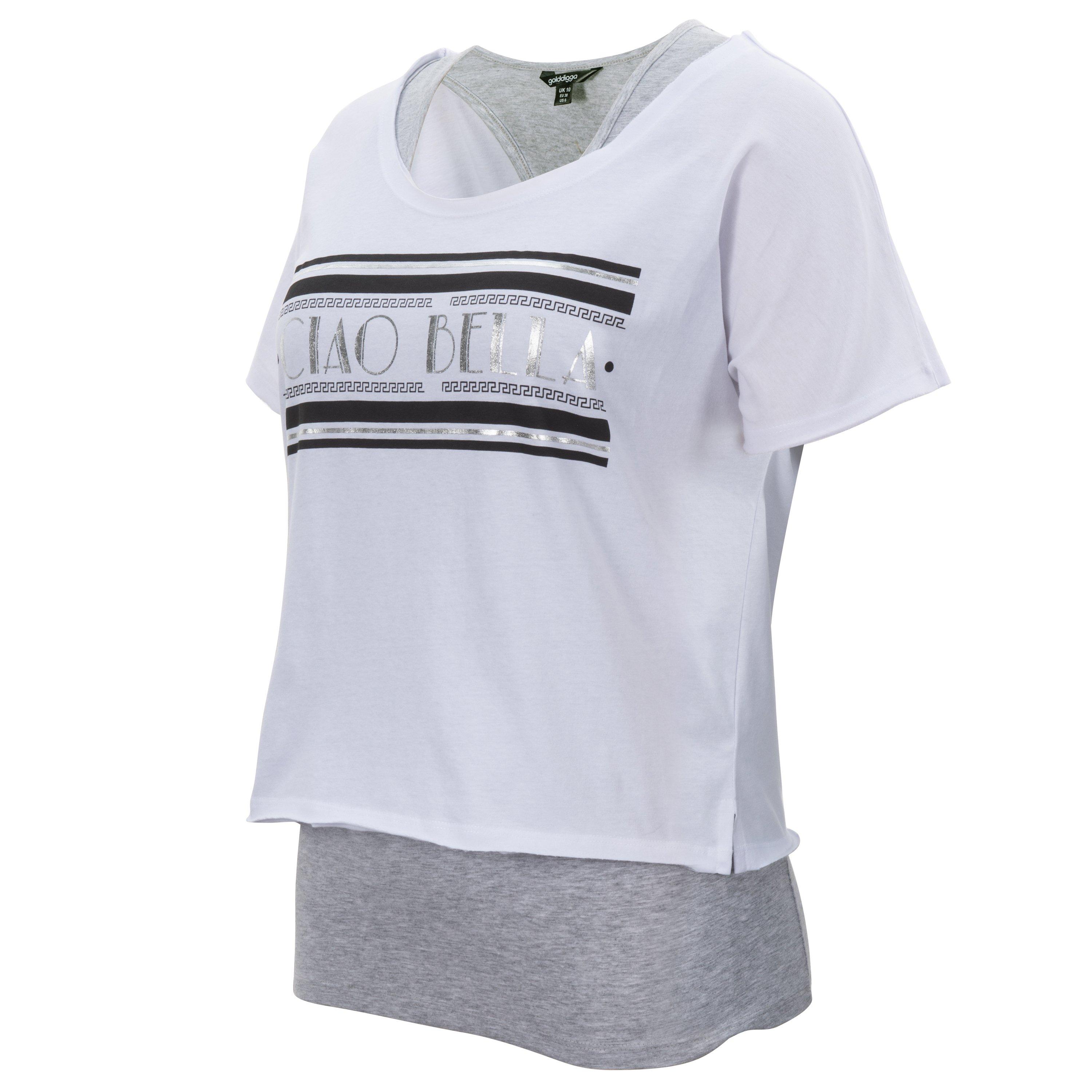 Golddigga Double Layer T Shirt Ladies