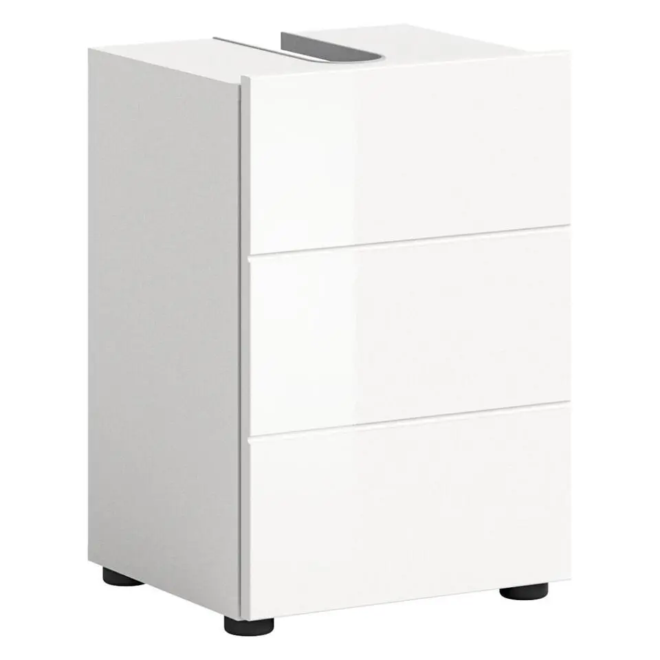 Hioshop Vira wastafel 1 deur wit hoogglans- wit