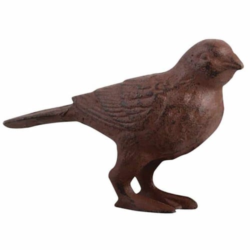Oiseau en fonte 12 cm déco jardin