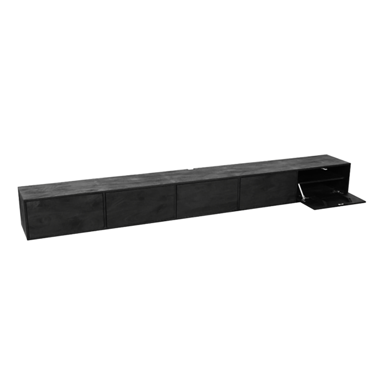 Zwevend Tv-meubel All Black 280